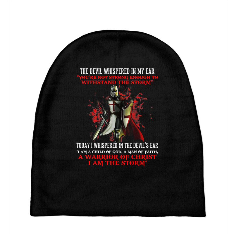 Knight Templar I Am A Child Of God A Warrior Of Christian T Shirt Baby Beanies | Artistshot