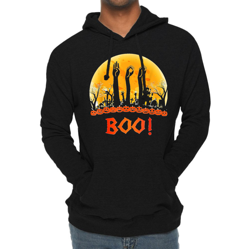 Mb Boo American Sign Language Asl Deaf Halloween Costume Lightweight Hoodie by cm-arts | Artistshot