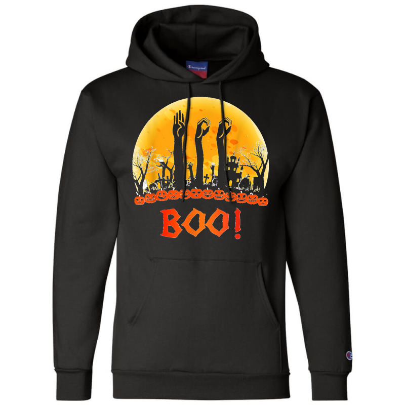 Mb Boo American Sign Language Asl Deaf Halloween Costume Champion Hoodie by cm-arts | Artistshot