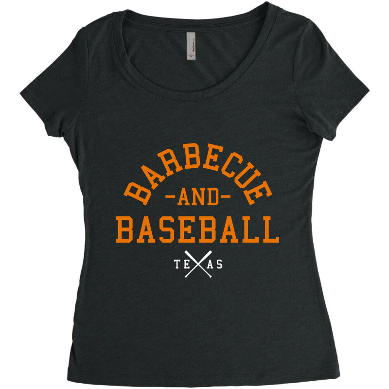 Bbq And Baseball Women's Triblend Scoop T-shirt by Kanmopsuk45 | Artistshot