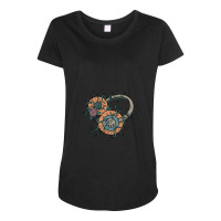 Headphones Natural Music Maternity Scoop Neck T-shirt | Artistshot