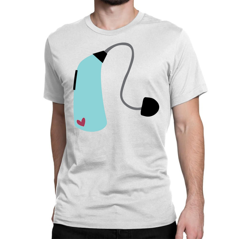 Cute Blue Hearing Aid Classic T-shirt by cm-arts | Artistshot