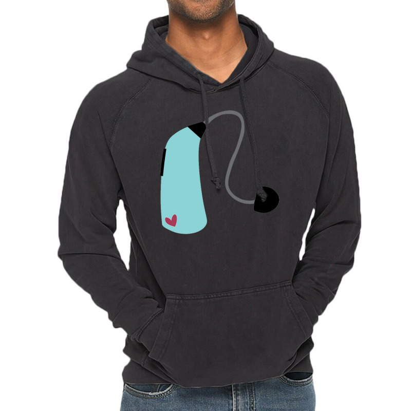 Cute Blue Hearing Aid Vintage Hoodie by cm-arts | Artistshot