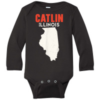 Catlin Illinois Usa State America Travel Illinoisan T Shirt Long Sleeve Baby Bodysuit | Artistshot