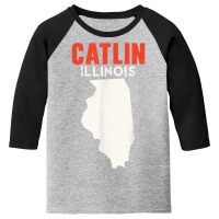 Catlin Illinois Usa State America Travel Illinoisan T Shirt Youth 3/4 Sleeve | Artistshot