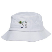 Trout Midge Fly Fishing Tying Tenkara Gifts By Black Fly Pullover Hood Bucket Hat | Artistshot