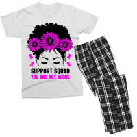 Awareness Support Squad Messy Bun Pink Warrior Men's T-shirt Pajama Set | Artistshot