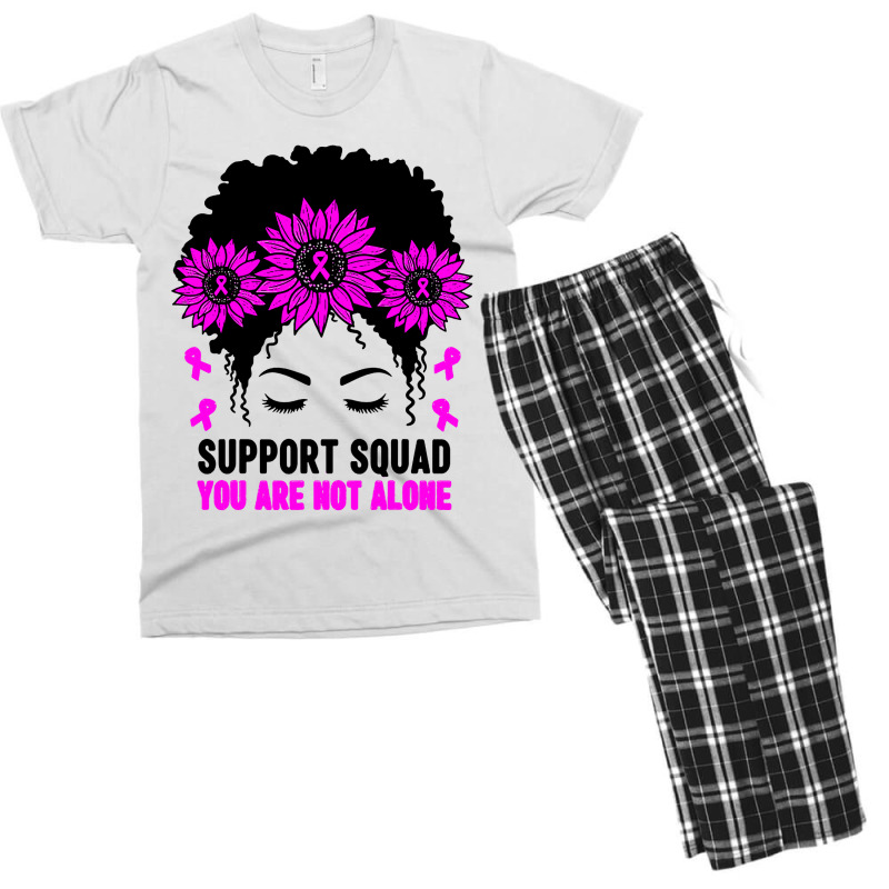 Awareness Support Squad Messy Bun Pink Warrior Men's T-shirt Pajama Set | Artistshot