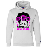 Awareness Support Squad Messy Bun Pink Warrior Champion Hoodie | Artistshot