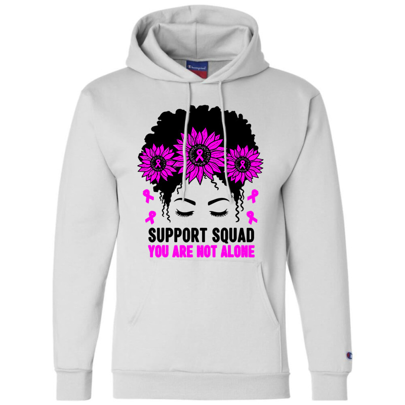 Awareness Support Squad Messy Bun Pink Warrior Champion Hoodie | Artistshot