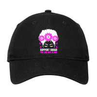 Awareness Support Squad Messy Bun Pink Warrior Adjustable Cap | Artistshot