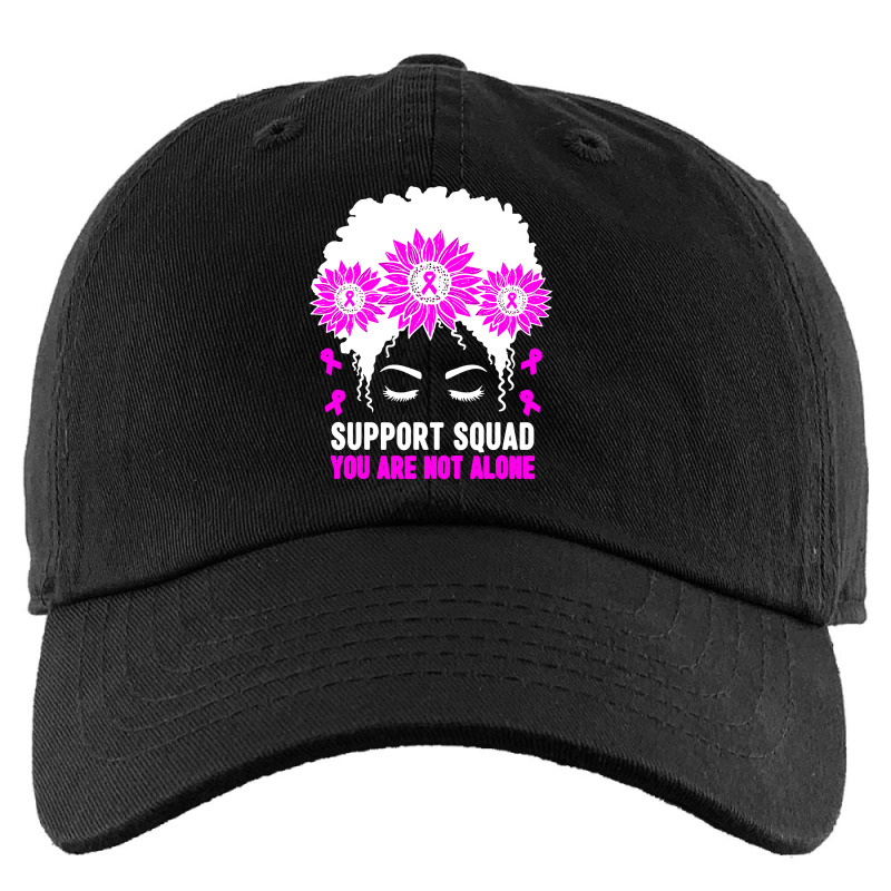 Awareness Support Squad Messy Bun Pink Warrior Kids Cap | Artistshot