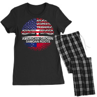 American Grown Samoan Roots Samoa Flag T Shirt Women's Pajamas Set | Artistshot