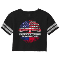 American Grown Samoan Roots Samoa Flag T Shirt Scorecard Crop Tee | Artistshot