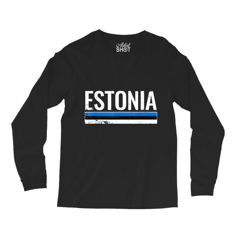 Estonia Proud Estonian Flag T Shirt Long Sleeve Shirts | Artistshot