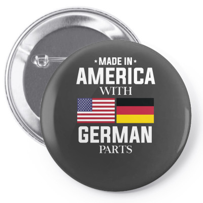 Made In American With German Parts Funny Pin-back Button Designed By Mdk Art