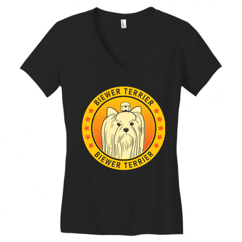 Biewer Terrier Biewer Terrier Dog Portrait Women's V-Neck T-Shirt by netheriteshepherd | Artistshot