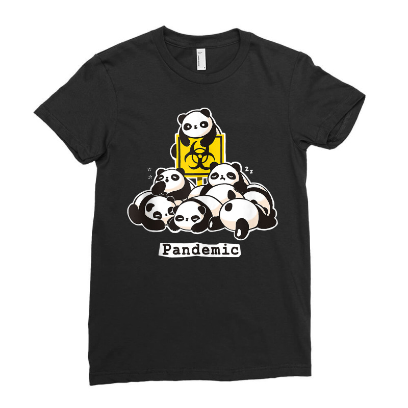 Cute Panda Funny Pandemic Tank Top Ladies Fitted T-shirt | Artistshot