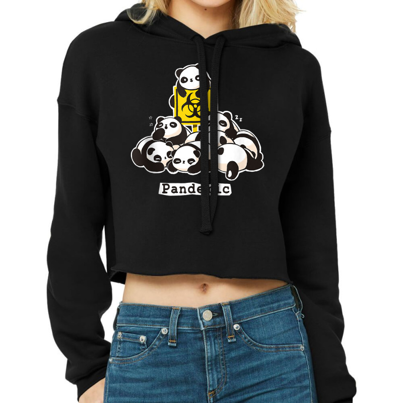 Cute Panda Funny Pandemic Tank Top Cropped Hoodie | Artistshot