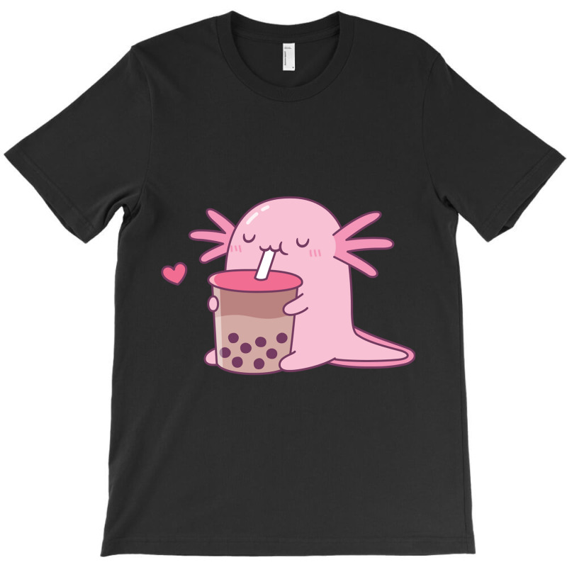 Chubby Axolotl Enjoys Bubble Tea T-shirt | Artistshot