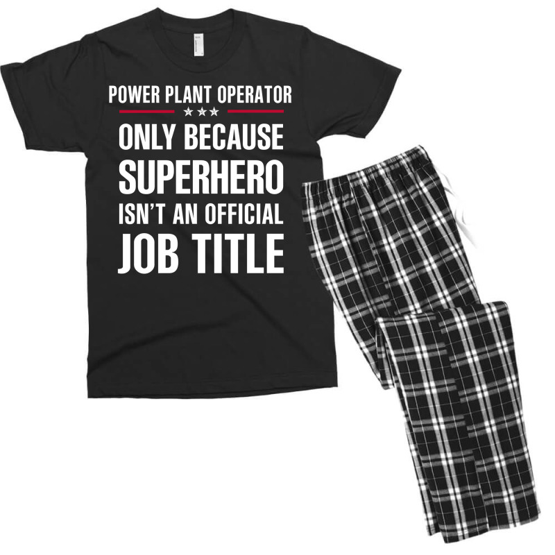 Gift For Superhero Power Plant Operator Men's T-shirt Pajama Set | Artistshot