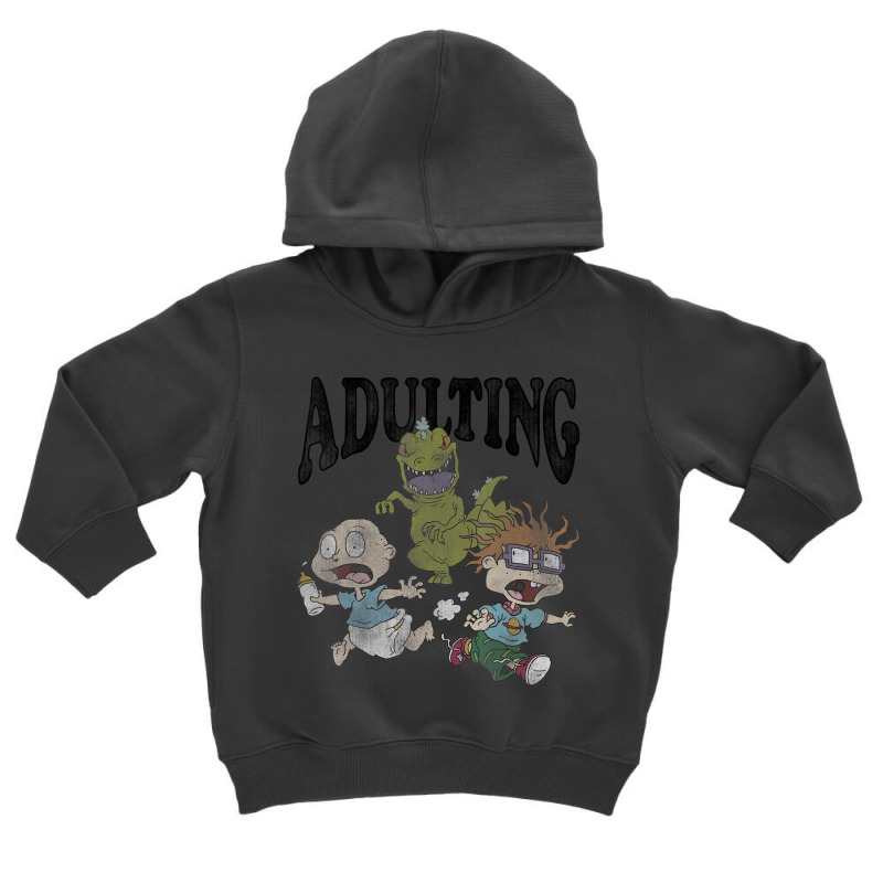 Rugrats Running From Reptar And Adulting Toddler Hoodie by cm-arts | Artistshot