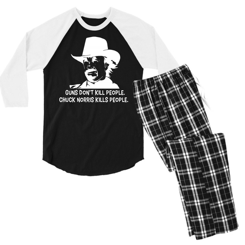 Chuck Norris Facts Men's Men's 3/4 Sleeve Pajama Set | Artistshot