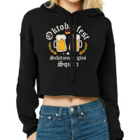 Womens Oktoberfest Party Novelty Bavarian Drinking Squad Design V Neck Cropped Hoodie | Artistshot