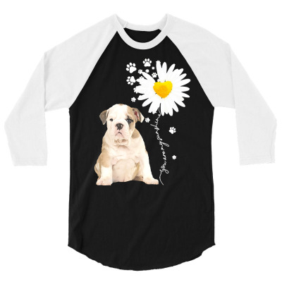Bulldog T Shirti Love Bulldog. T Shirt 3/4 Sleeve Shirt Designed By Clotilde