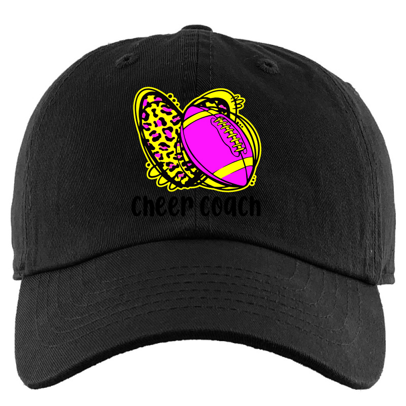 Cheer Coach Leopard Cheerleading Football Mom Kids Cap | Artistshot