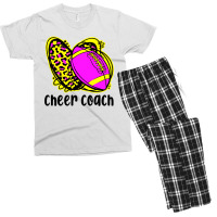 Cheer Coach Leopard Cheerleading Football Mom Men's T-shirt Pajama Set | Artistshot