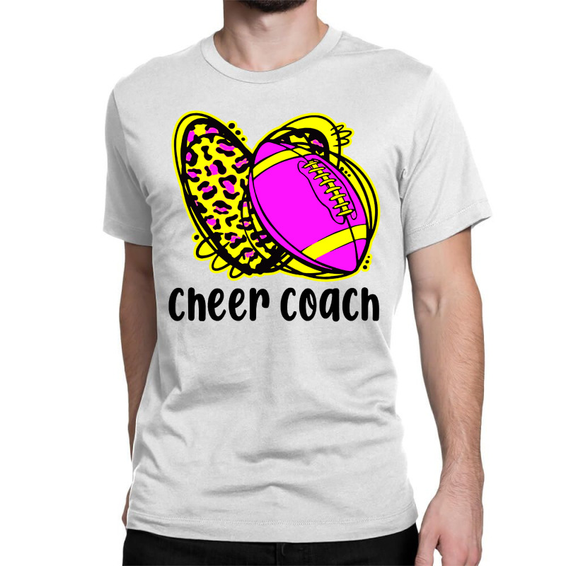 Cheer Coach Leopard Cheerleading Football Mom Classic T-shirt | Artistshot