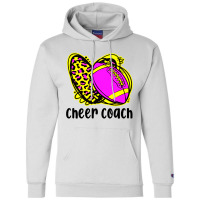 Cheer Coach Leopard Cheerleading Football Mom Champion Hoodie | Artistshot