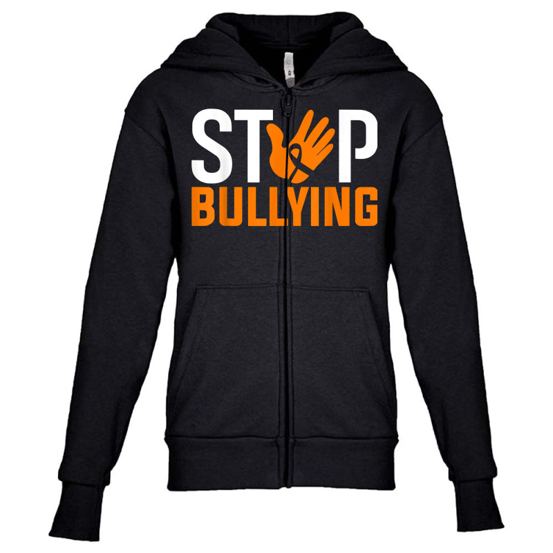 Stop Bullying Unity Day Orange End Bullying Anit Bully Kids T Shirt Youth Zipper Hoodie by djhsyhaa | Artistshot