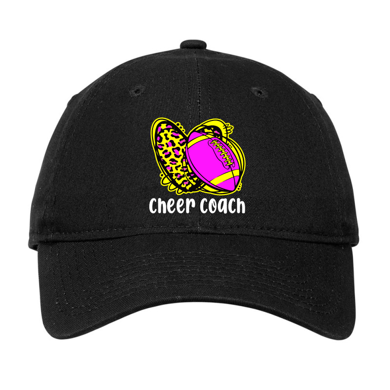 Cheer Coach Leopard Cheerleading Football Mom Adjustable Cap | Artistshot