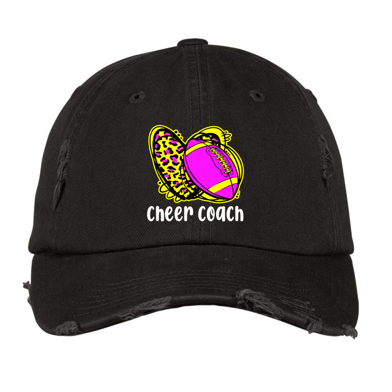 Cheer Coach Leopard Cheerleading Football Mom Vintage Cap | Artistshot