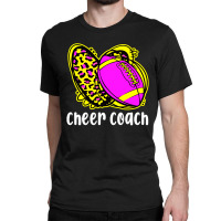 Cheer Coach Leopard Cheerleading Football Mom Classic T-shirt | Artistshot