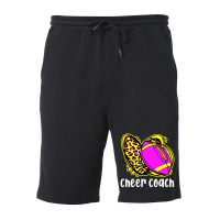 Cheer Coach Leopard Cheerleading Football Mom Fleece Short | Artistshot