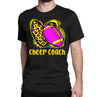 Cheer Coach Leopard Cheerleading Football Mom Classic T-shirt | Artistshot