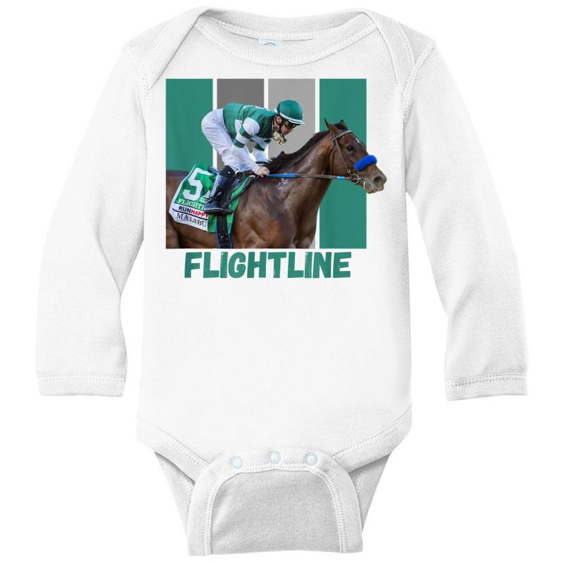 Flightline Horse Racing Thoroughbred Del Mar Santa Anita T Shirt Long Sleeve Baby Bodysuit by cm-arts | Artistshot