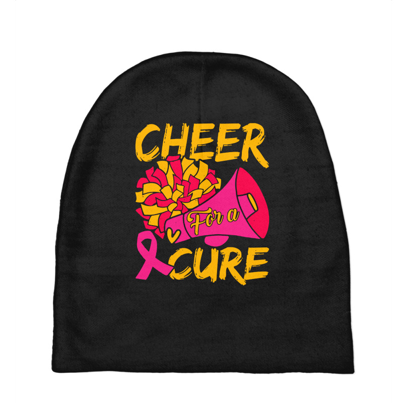 Cheer For Cure Pink Ribbon Awareness Women Baby Beanies | Artistshot