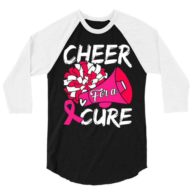 Cheer For Cure Pink Ribbon Awareness Women 3/4 Sleeve Shirt | Artistshot