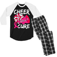 Cheer For Cure Pink Ribbon Awareness Women Men's 3/4 Sleeve Pajama Set | Artistshot