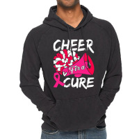 Cheer For Cure Pink Ribbon Awareness Women Vintage Hoodie | Artistshot