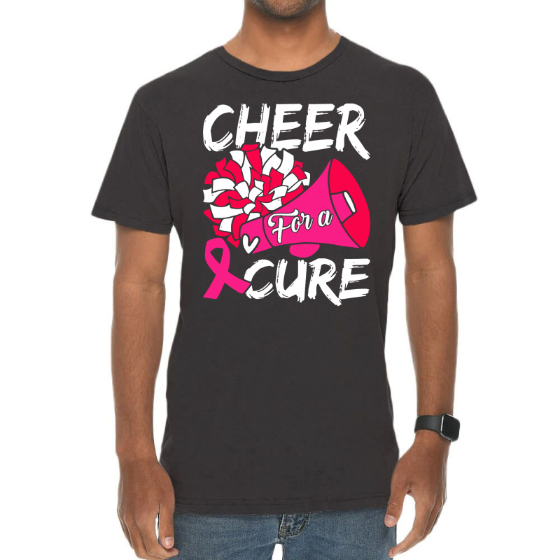 Cheer For Cure Pink Ribbon Awareness Women Vintage T-shirt | Artistshot