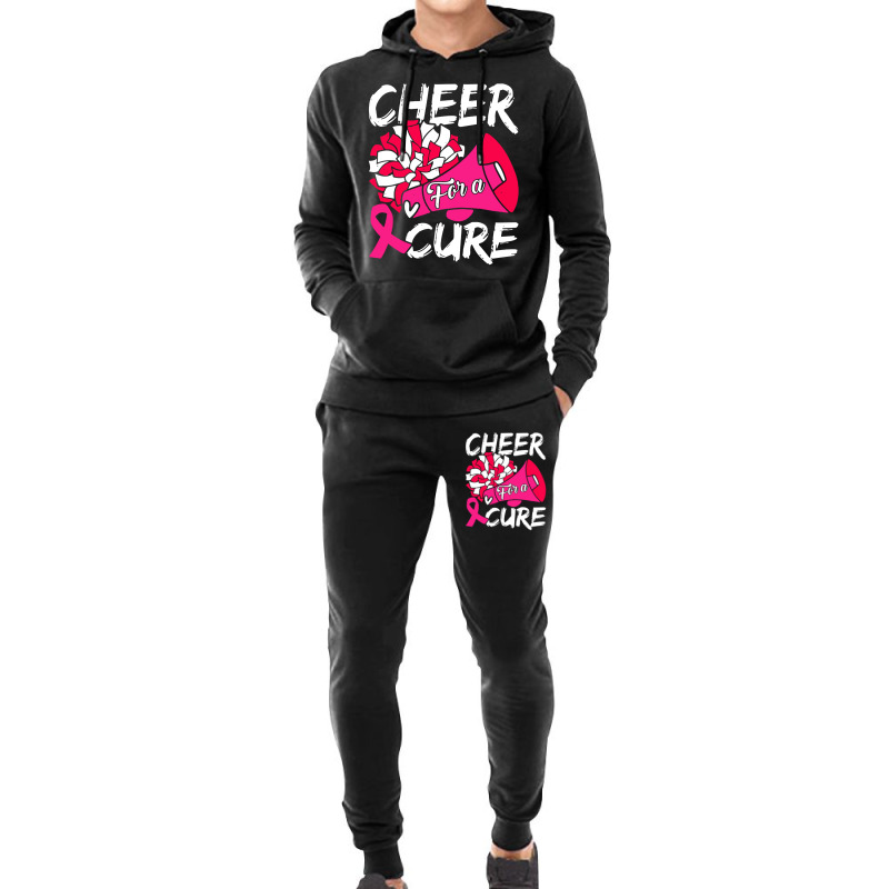 Cheer For Cure Pink Ribbon Awareness Women Hoodie & Jogger Set | Artistshot