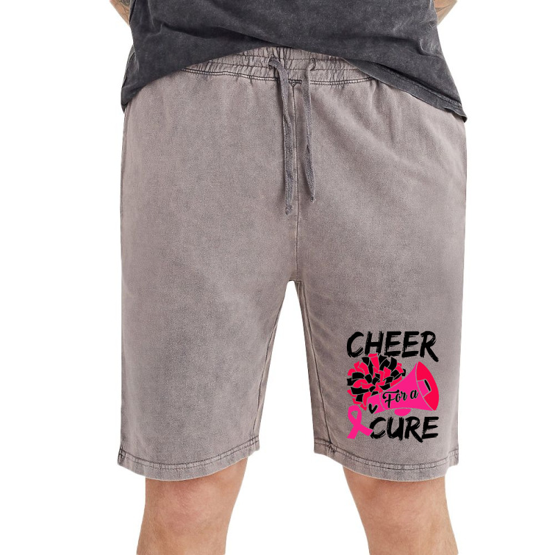 Cheer For Cure Pink Ribbon Awareness Women Vintage Short | Artistshot