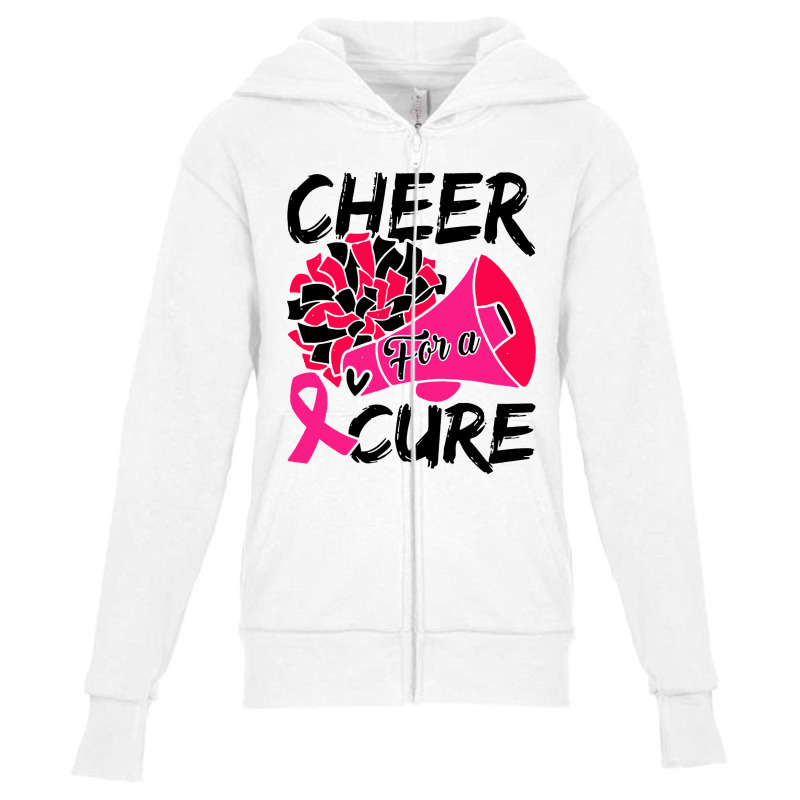 Cheer For Cure Pink Ribbon Awareness Women Youth Zipper Hoodie | Artistshot