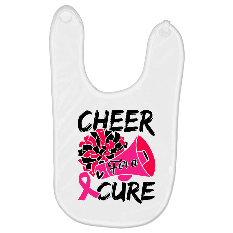 Cheer For Cure Pink Ribbon Awareness Women Baby Bibs | Artistshot