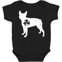 Boston Terrier T  Shirt St Patrick Day   Boston Terrier Shamrock T  Sh Baby Bodysuit | Artistshot